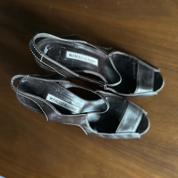 Manolo Blahnik - chocolate brown vintage heels - Picture 7 of 9